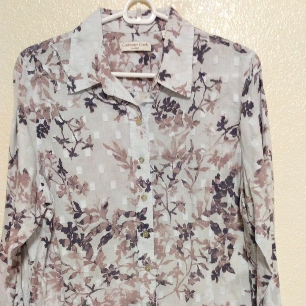 Coldwater Creek Floral Shirt